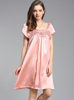 silk nightgown short
